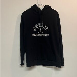 Hurley Black Hoodie with White Logo